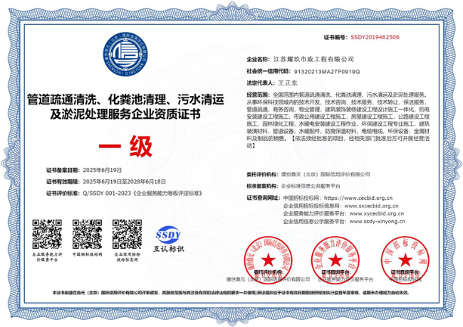 吉水企业资质证书